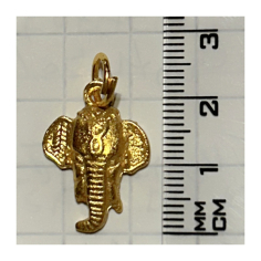 Přívěšek Ganéša hlava, pozlacený