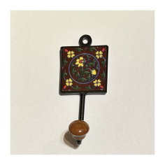 Háček na zeď čtvercový s keramickým koncem