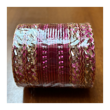 Náramky sada 24 ks jednobarevné se zlatým