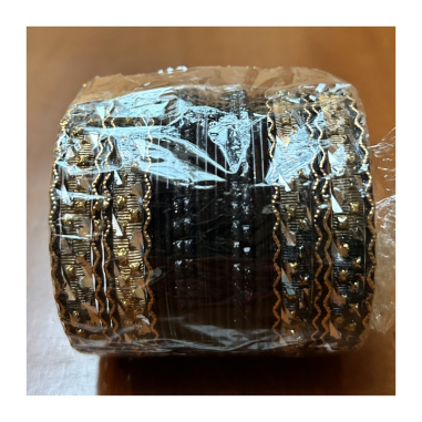 Náramky sada 24 ks jednobarevné se zlatým