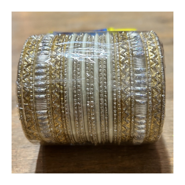 Náramky sada 24 ks jednobarevné-zlaté s kamínky