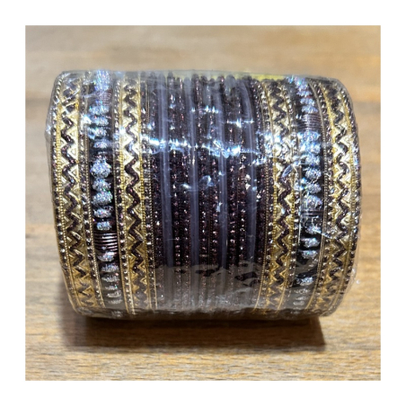 Náramky sada 24 ks jednobarevné-zlaté s kamínky