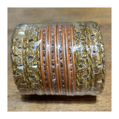 Náramky sada 24 ks zlaté a jednobarevné zabroušené 2