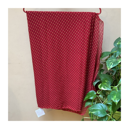 Sárí viskóza červená-žlutá bez bordur