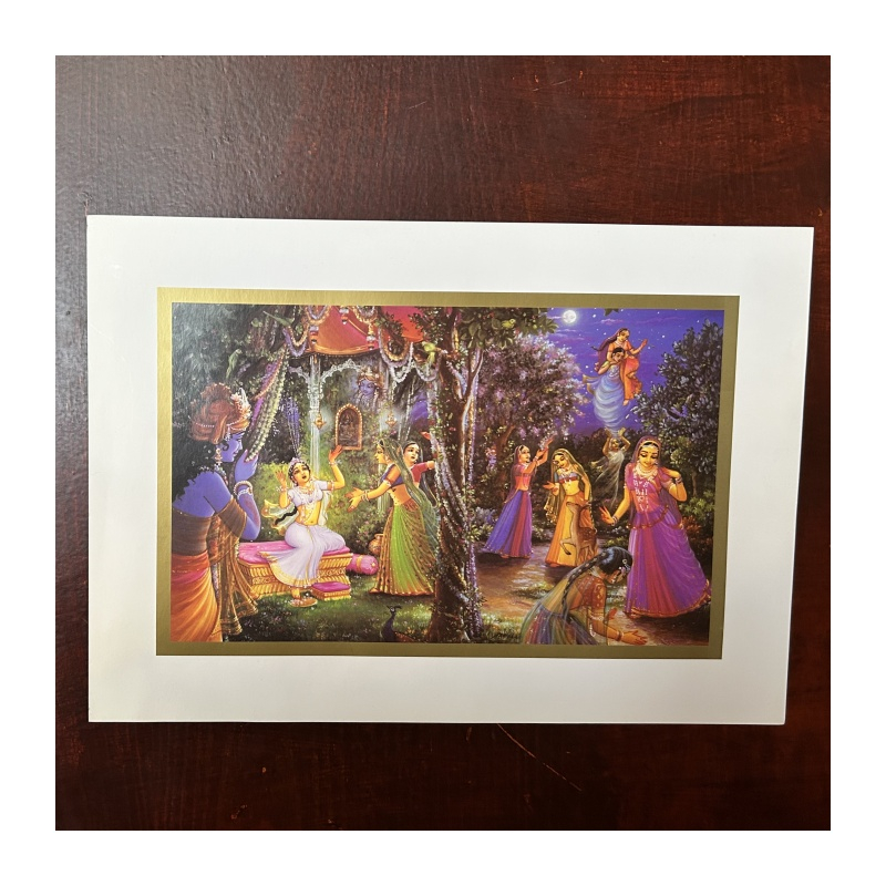 Plakát Krišna pozoruje gópí A3