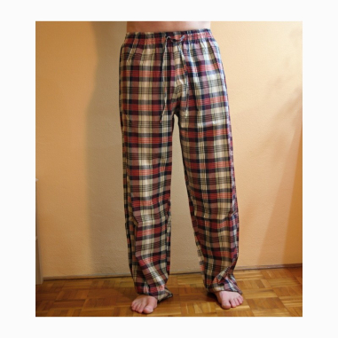 Kalhoty pánské vel. M modro-šedé