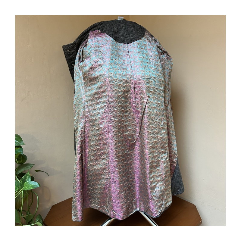 Kabát tvíd s brokátem 80% vlna, 20% bavlna, S/M