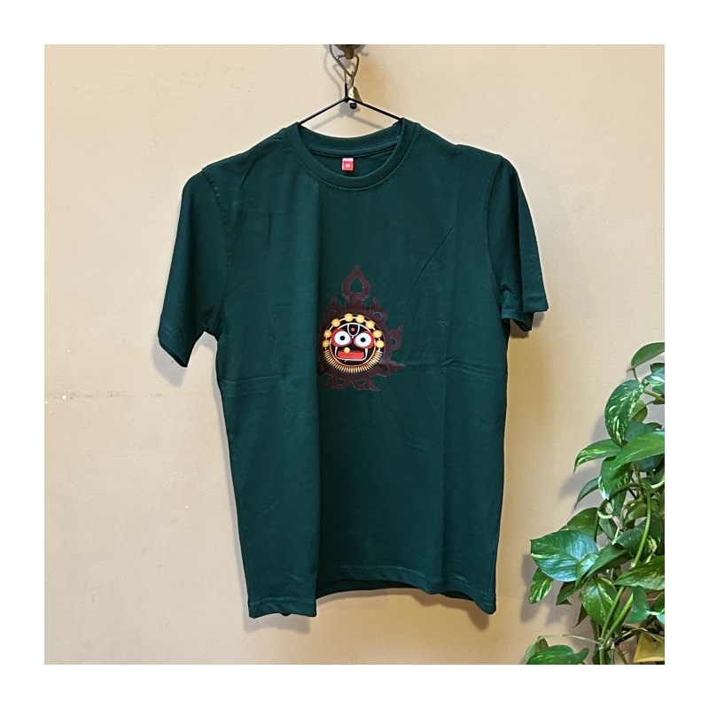 Tričko Jagannáth zelená/oranžová/černá