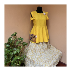 Šaty mini žluté, vel. L 2