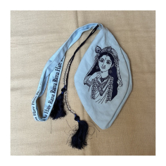 Japa pytlík vyšívaný bledě modrý Rádharání, vel. M, L