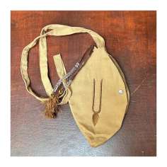 Japa pytlík vyšívaný hnědý Nrsimhadév, vel. M, L 2