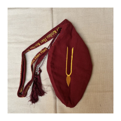 Japa pytlík vyšívaný bordó Mahá Mantra, vel. M, L 2