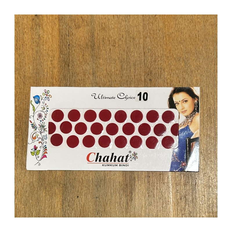 Bindi vel. 10 červená/vínová