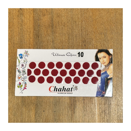 Bindi vel. 10 červená/vínová