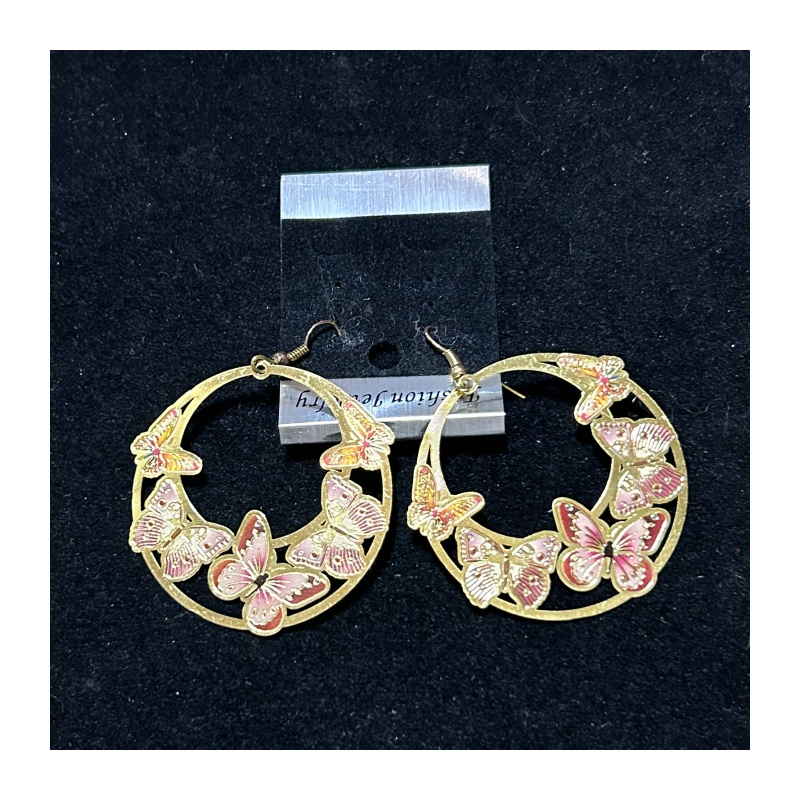 Náušnice Motýlci v kruhu, 2 typy