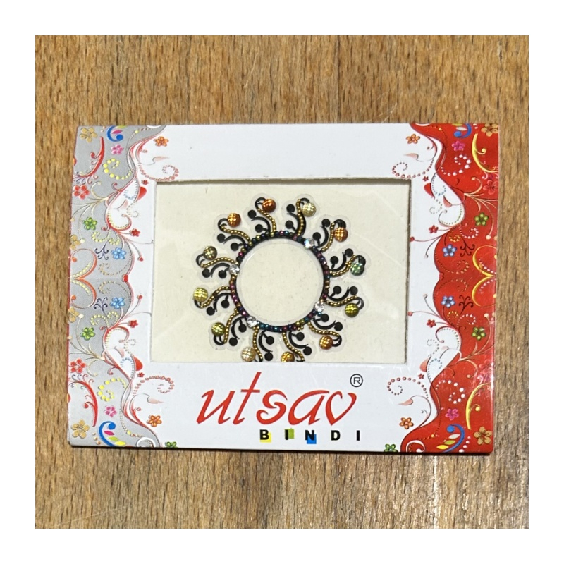 Bindi/nalepovací tetování kruhové barevné, průměr 3,8 cm