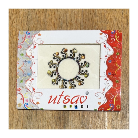 Bindi/nalepovací tetování kruhové barevné, průměr 3,8 cm