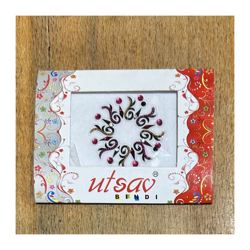 Bindi/nalepovací tetování kruhové jednobarevné, průměr 3,8 cm