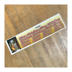 Nálepka Hare Krishna 21,5 x 5,7 cm žlutá/oranžová