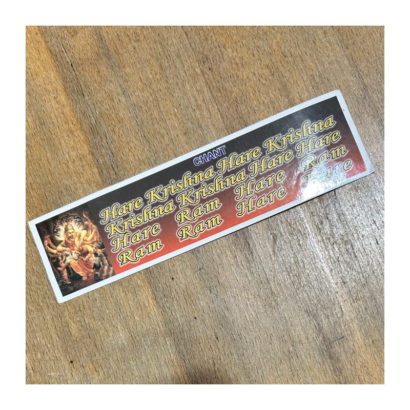 Nálepka Hare Krishna 21,5 x 5,7 cm žlutá/oranžová
