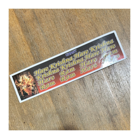 Nálepka Hare Krishna 21,5 x 5,7 cm žlutá/oranžová