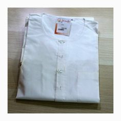 Kurta pánská bílá, kr. rukáv