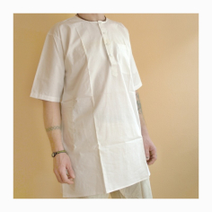 Kurta pánská bílá, kr. rukáv 2