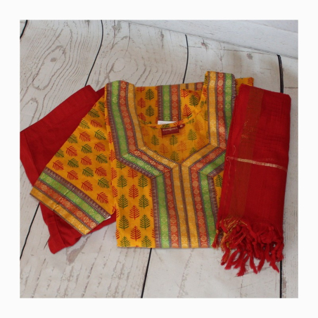 Punjábí bavlna, kr. rukáv, vel. M