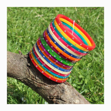 Náramky sada 18 ks s kamínky