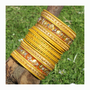 Náramky sada 24 ks žluté