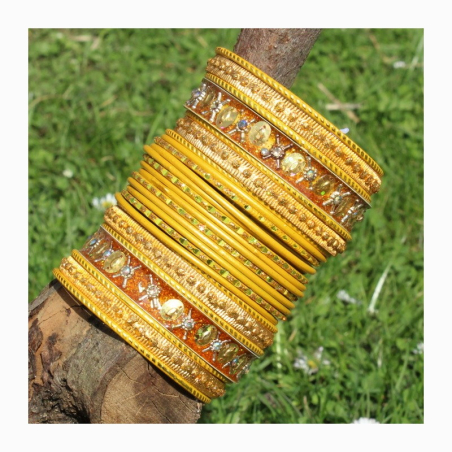 Náramky sada 24 ks žluté