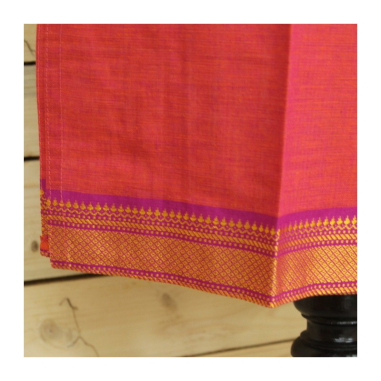 Dámská kurta s bordurou oranžová, kr. rukáv, S