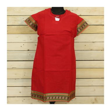 Dámská kurta s bordurou, kr. rukáv, S