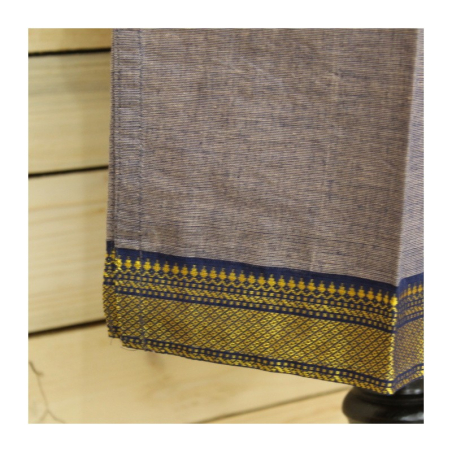 Dámská kurta s bordurou hnědá, kr. rukáv, S