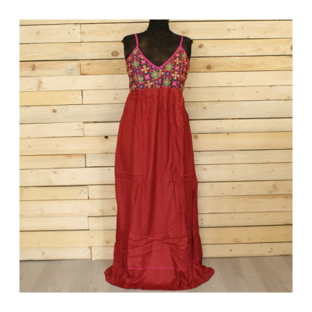 Šaty na ramínkách Rájastánská výšivka, vel. M/L