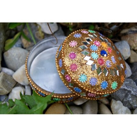 Rajastánská krabička zlatá velká