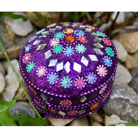 Rajastánská krabička fialová velká