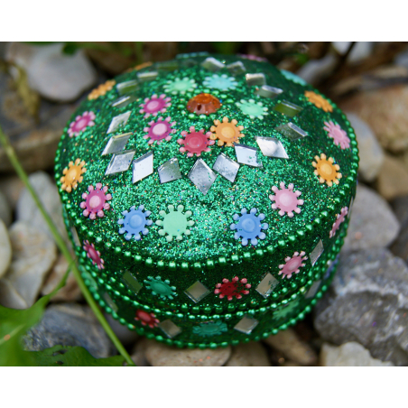 Rajastánská krabička zelená velká