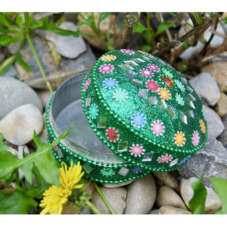 Rajastánská krabička zelená velká