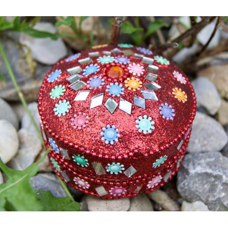 Rajastánská krabička červená velká