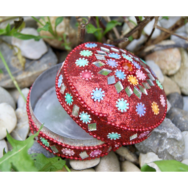 Rajastánská krabička červená velká