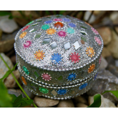 Rajastánská krabička stříbrná velká