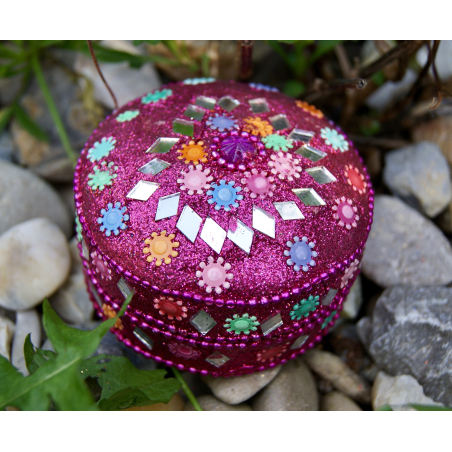 Rajastánská krabička růžová střední