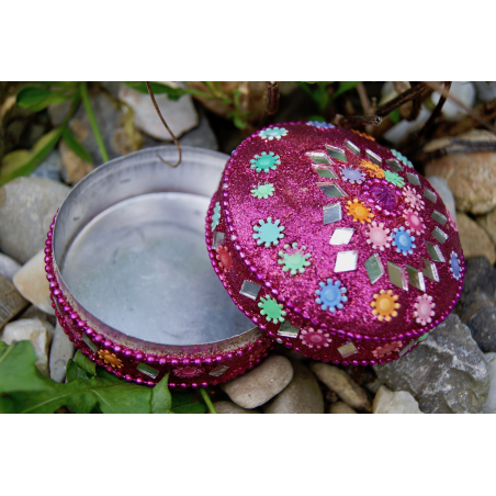 Rajastánská krabička růžová střední