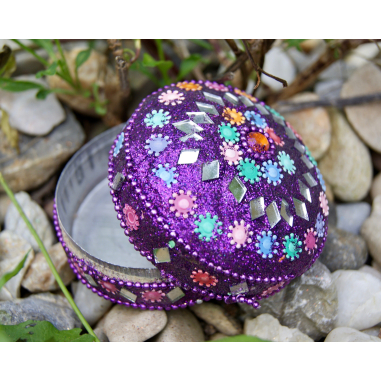 Rajastánská krabička fialová střední