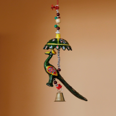 Závěsný zvonek páv se slunečníkem (2 barvy)