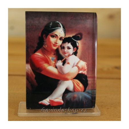 Jašóda s Krišnou 7 x 5 cm