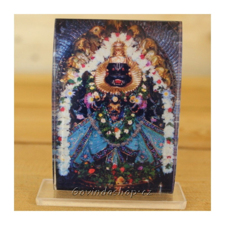 Ugra Nrsimhadév 7 x 5 cm modrý z Mayapuru