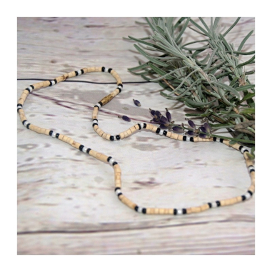 Kantimála 1ř. bílý mezi 2 černými korálky