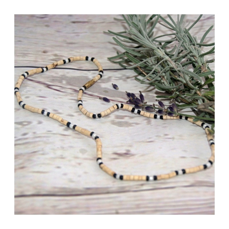 Kantimála 1ř. bílý mezi 2 černými korálky